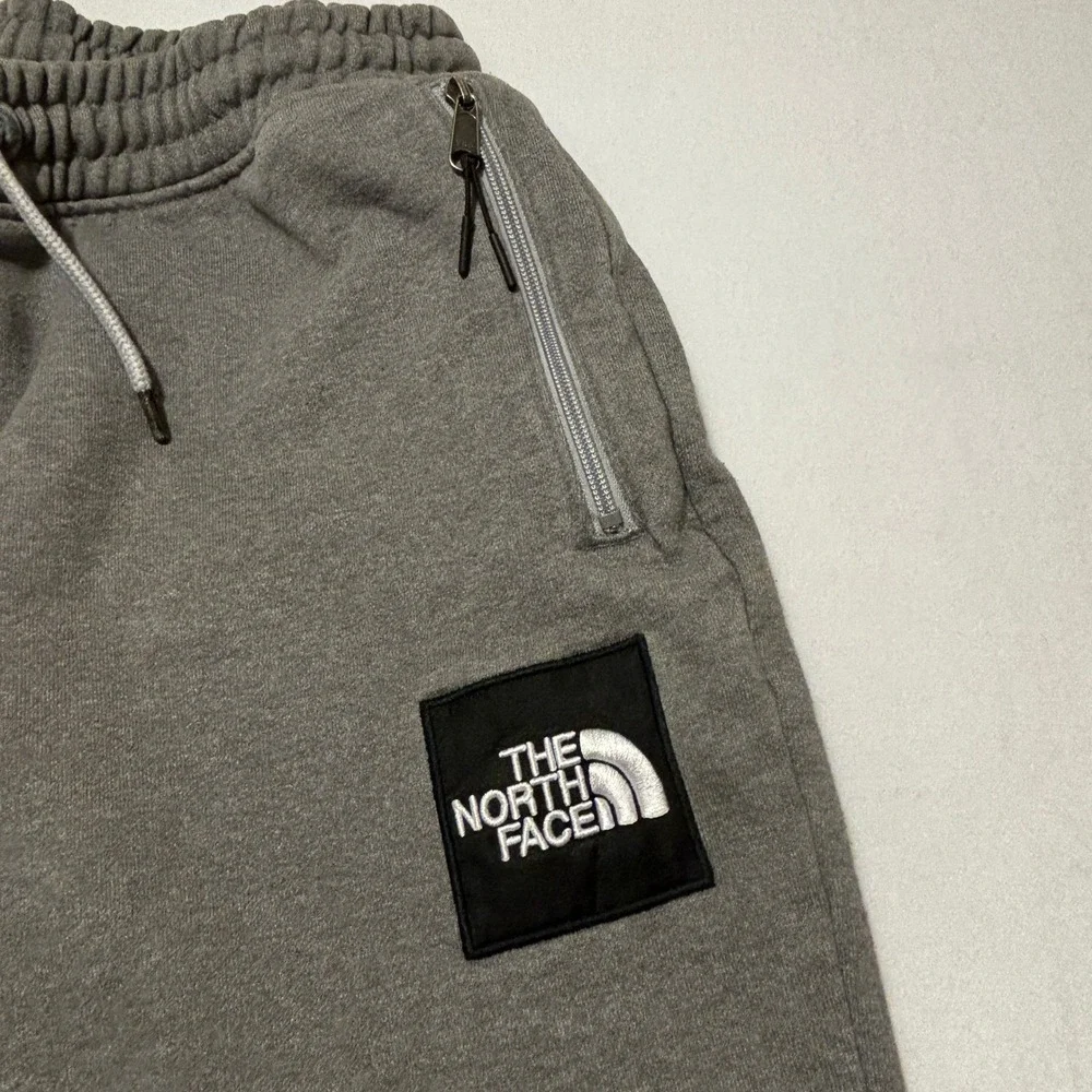 The North Face Mens Large Gray Fleece Joggers Sweatpants Drawstring F22 721556
